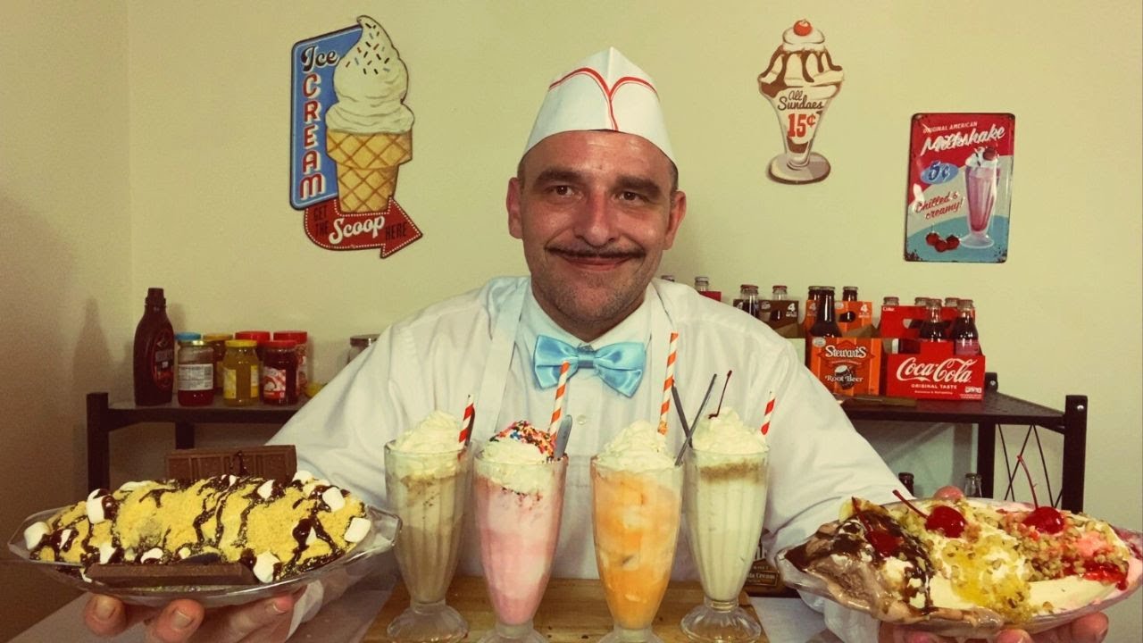 ASMR -1950s Ice Cream Parlor🍦🍧🥤 Soda J3rk Role Play