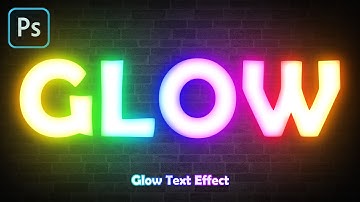 How To make Rainbow Neon Glow Text Effect in  photoshop | Glowing Neon Text Effects | egenstudio