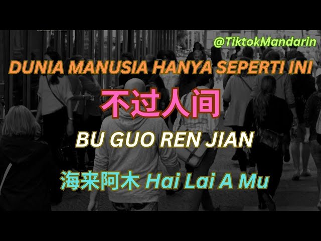 Lagu Mandarin VIRAL!!! Bu Guo Ren Jian 不过人间 Dunia Manusia Hanya Seperti Ini 海来阿木 Hai Lai A Mu - 动态歌词 class=