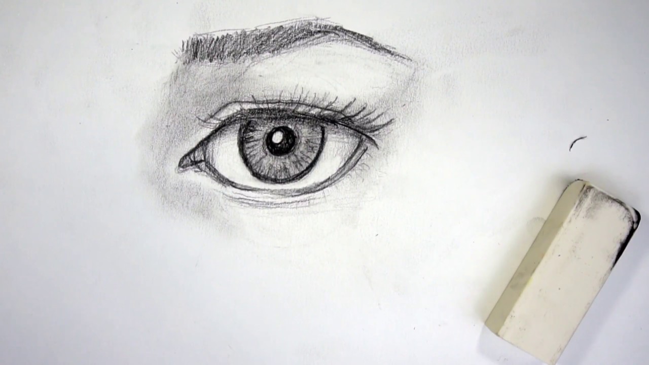 How to draw a realistic eye in 5 steps - beginner tutorial - YouTube