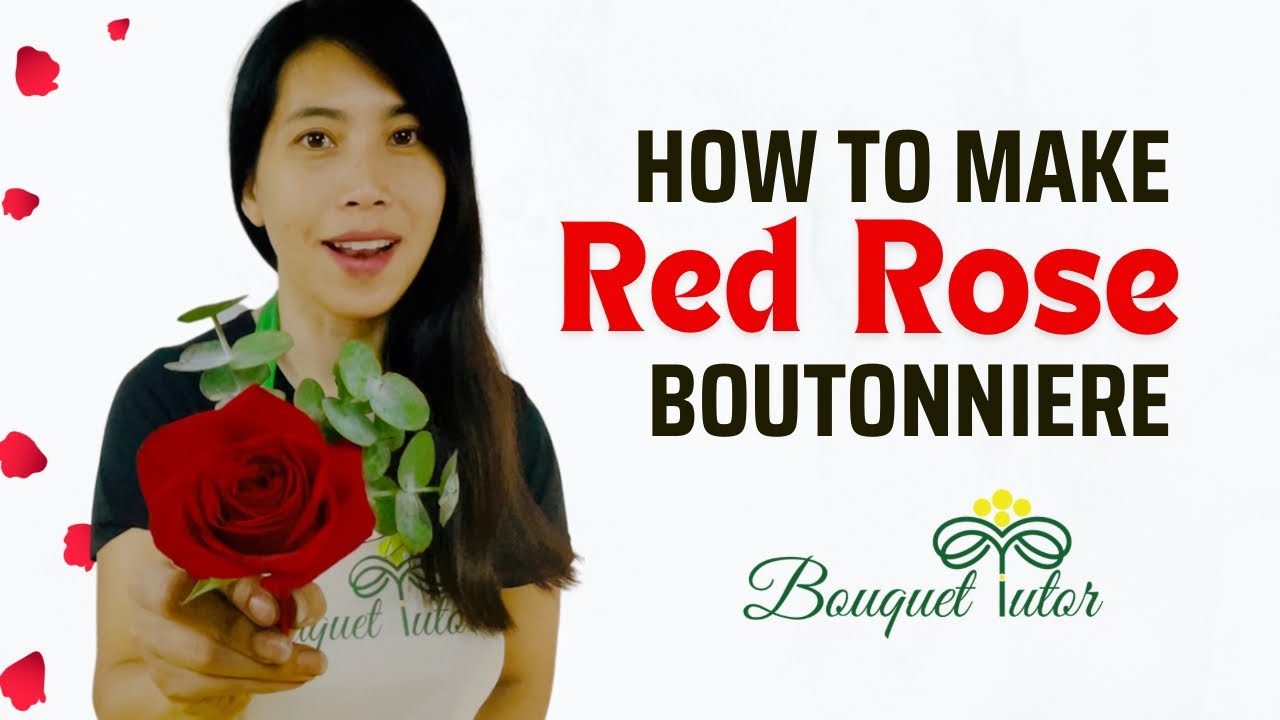 DIY Red Rose Boutonniere for Beginners: Wedding & Prom Ready - YouTube
