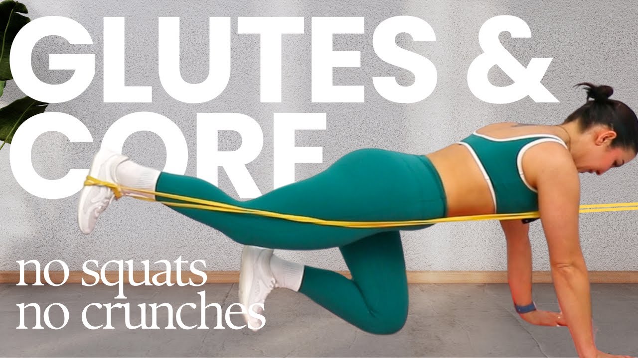 15 MIN GLUTES & CORE HOME WORKOUT - Resistance Bands Only (No Repeat ...