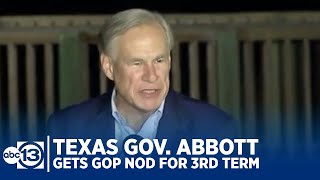 Texas Gov. Abbott gets GOP nod for 3rd term