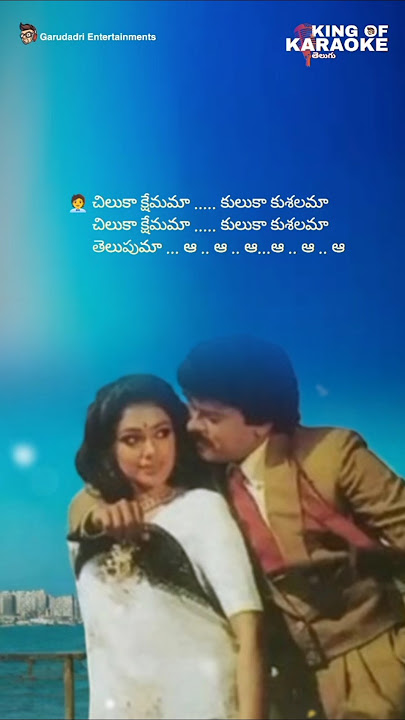 Chiluka Kshemama Karaoke Song with Lyrics from Rowdy Alludu Movie |  Telugu Old Karaoke Songs