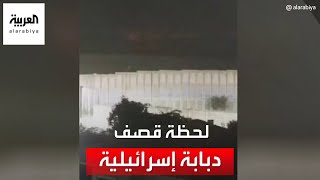 صور استهداف دبابة إسرائيلية حاولت التوغل شرق بيت حانون بصاروخ كورنيت