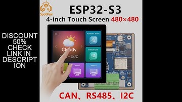 ESP32 S3 4inch LCD Development Board 480x480 TouchScreen Display TVBOX LVGL HMI Sensor CAN RS485 Wav