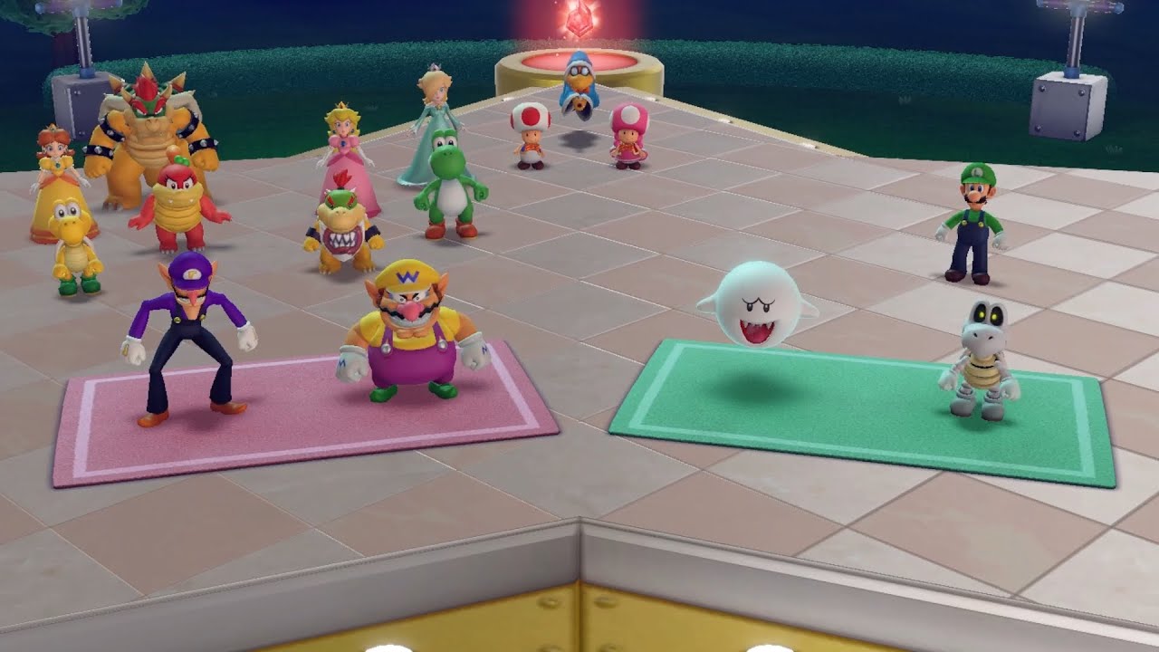 Super Mario Party Partner Party #2249 Domino Ruins Waluigi & Wario vs Boo & Dry Bones