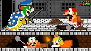 Super Mario Story: Team Mario escapes from Bower Prison | Game Animation