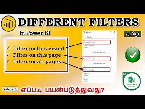 Power BI #18 - Different Filters in Power BI explained in Tamil| Power BI in tamil|