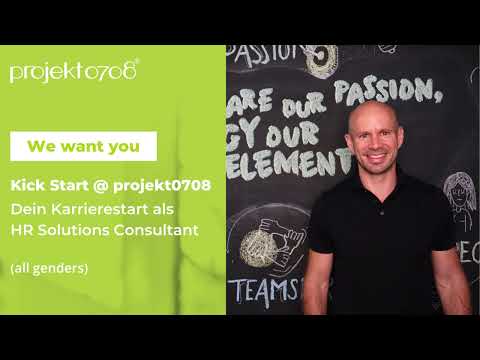 Kick Start at projekt0708 – Dein Karrierestart als HR Solutions Consultant (all genders)