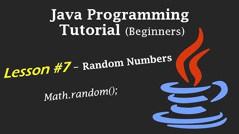 Java Programming Tutorial - Lesson #7 - Random Numbers (Math.random();)