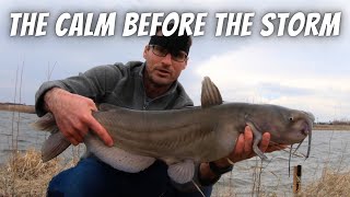 The Big Fish Bit Just Before the Tornadoes Arrived (Fishing Shallow Windy Flats)