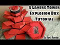 Tower Explosion Box Tutorial || 4Layer Tower Photo Explosion Box Card(Requested Tutorial)