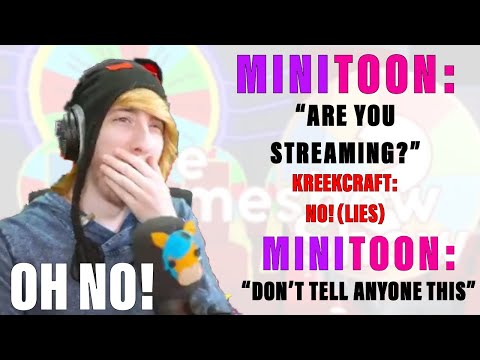 KreekCraft lied to MiniToon on Livestream, and instantly regrets it.