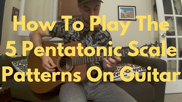 How To Play The 5 Pentatonic Scale Patterns On Guitar - Guitar Lessons Under 5 Minutes