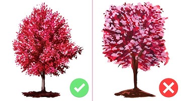 How To Paint Trees With Gouache For Beginners - Dos and Donts
