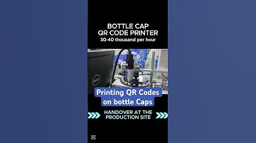 Arojet inkjet printing machine - printing QR codes onto bottle caps - production site handover