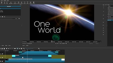 Shotcut tutorial - basic/intermediate - showing how I create my ONE WORLD opening sequence.