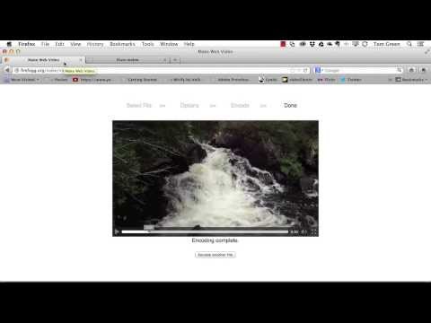 Create a webm video using the firefogg extension for Firefox