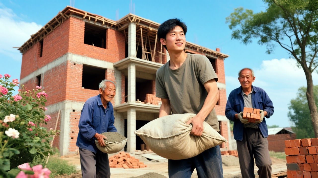🌾Мои родители не хотят переезжать в город/Я построил им дом мечты в моем родном городе#renovation