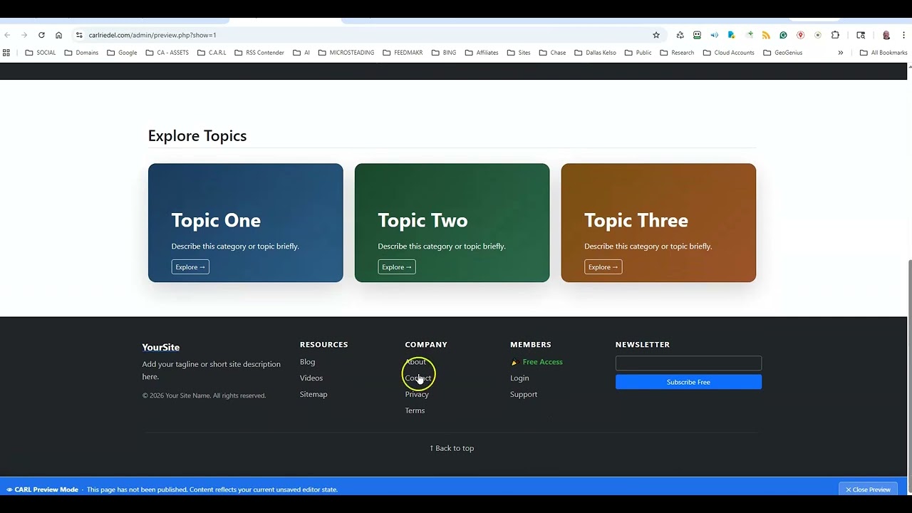 Creating Custom Templates with CARL CMS