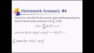 Derivatives and Integrals of Series: Problem Set #2