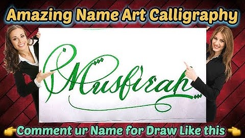 Musfirah Name Signature Calligraphy Status | How to improve Cursive Handwriting | Cut Marker | art