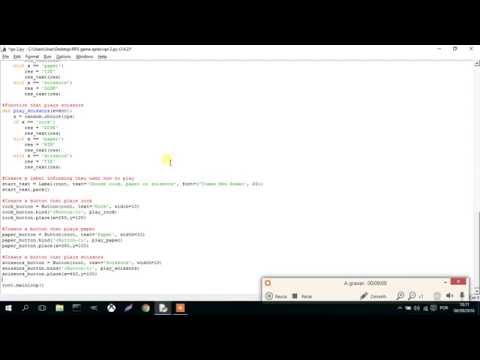 Python 3.5 - Tkinter tutorial [ROCK-PAPER-SCISSORS GAME] Lesson 4