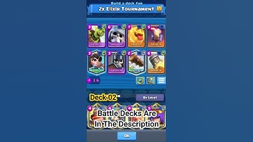 Top 3 Decks for Double Elixir Tournament #clashroyale #shorts