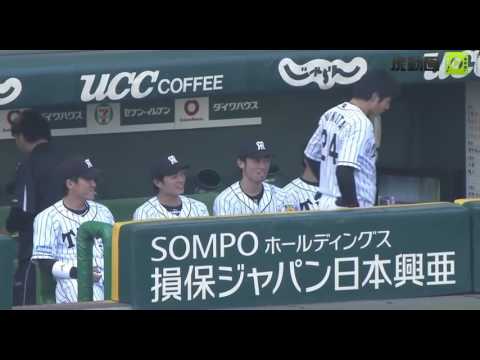 試合前の横田の素振りを見てニヤつく髙山、江越、北條、陽川　阪神VSヤクルト（甲子園） 2016/4/20 阪神大好き虎速報！