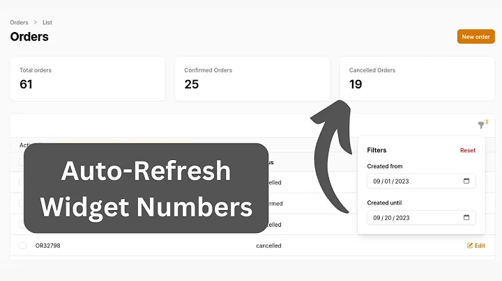 Filament Table Filters with Stat Widgets: Auto-Refresh