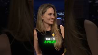 Angelina Jolie Reveals She’s a Real-Life Pilot! ✈️ Jimmy Fallon Shocked #jimmyfallon #angelinajolie