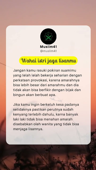 jaga lisannya ya bunda #lisan #pernikahan #storywa