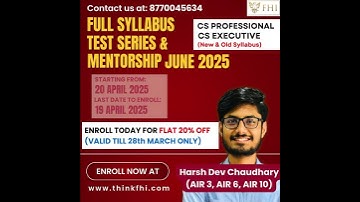 Best CS Test Series & Mentorship Program June 2025 I FLAT 20% OFF I CS Students