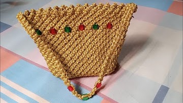 Macrame Hand Purse Part - 6 | Macrame Bag Handle | DIY Tutorial For Macrame Handle | Atuk Basar