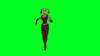 Harley Quinn Dancing Green Screen