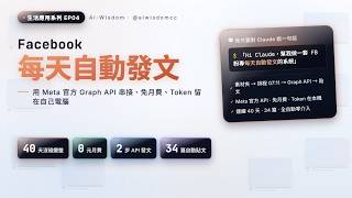 我讓 Facebook 每天自動發文，40 天沒碰鍵盤｜Graph API 免月費串接全教學｜生活應用 EP04