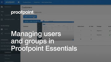 Managing Users and Groups in Proofpoint Essentials