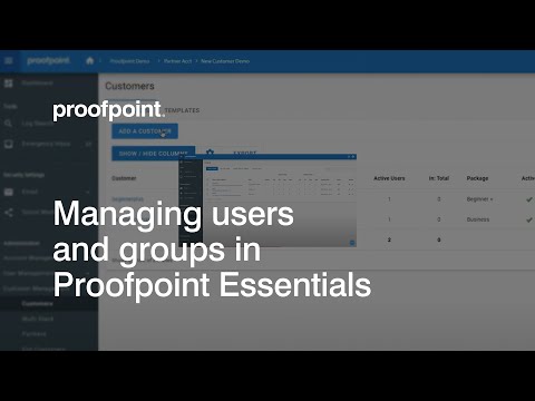 Managing Users and Groups in Proofpoint Essentials