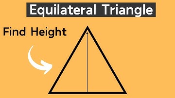 How to find the HEIGHT of an EQUILATERAL TRIANGLE -Geometry Help