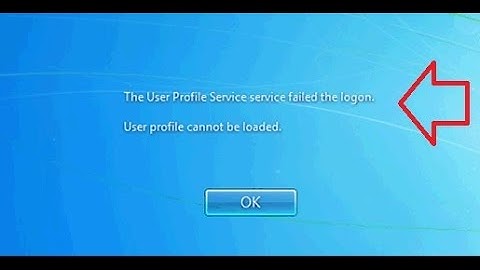 Windows 7 User Profile Service Failed Logon FIX :EASY