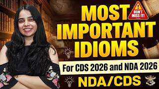 Most Important Idioms for CDS NDA 2026 | One Shot English Revision