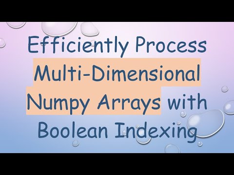 Efficiently Process Multi-Dimensional