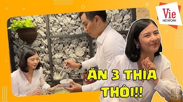 Hoa hậu Ngọc Hân không thể cưỡng nổi khi ăn chả cá tại nhà hàng của MC Nguyên Khang