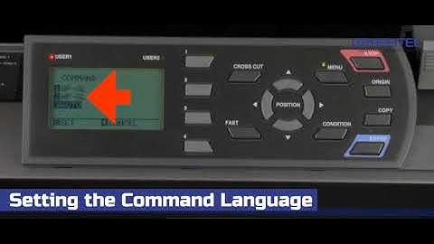 Graphtec FC8600 Series - How To Set the Command Language