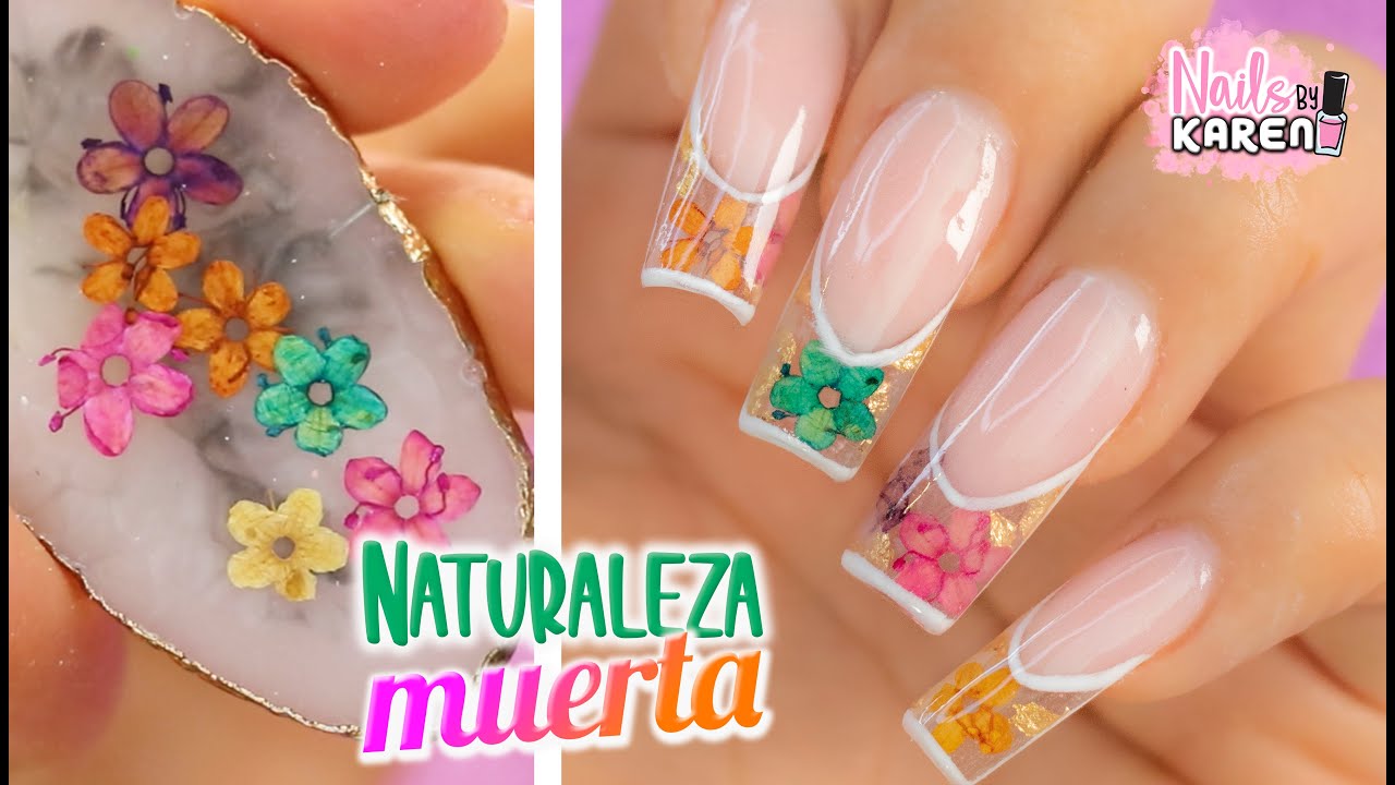 Uñas con NATURALEZA MUERTA ENCAPSULADA | Flores Secas - thptnganamst.edu.vn