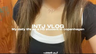 INTJ VLOG: HS student in cph, morning & night routine, coffee, work