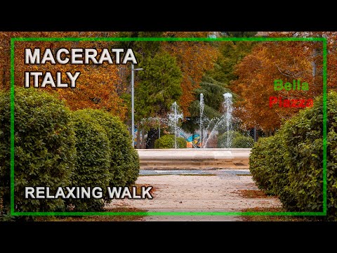 Relaxing walk exploring the Medieval City of Macerata, Marche, Italy | POV 4K 60fps (September 2023)