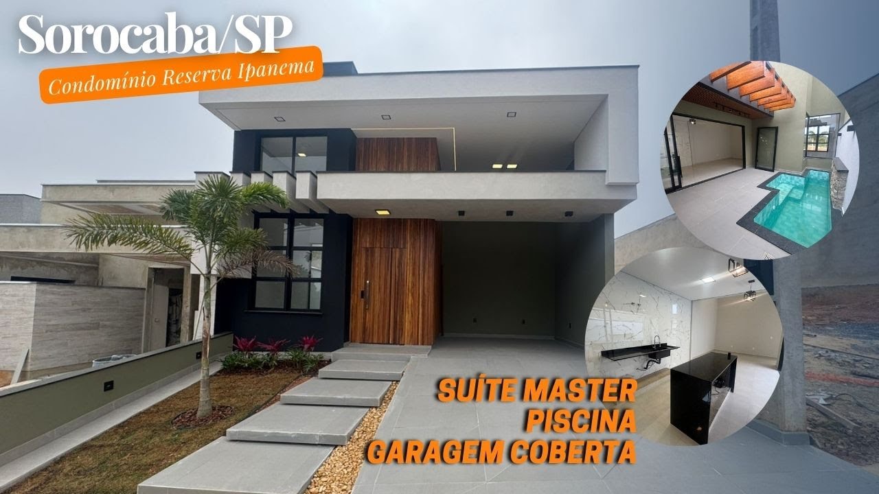Sorocaba/SP- Condomínio Reserva Ipanema| Oportunidade! Suite, piscina, área gourmet e muito mais