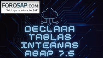 ABAP - Declaración de Estructuras y Tablas Internas